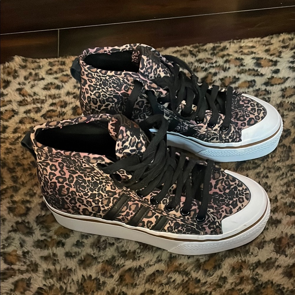 adidas leopard print platform sneakers high top